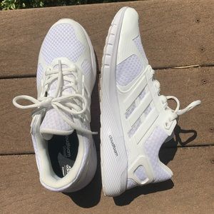 Platinum white adidas duramo 8 shoes